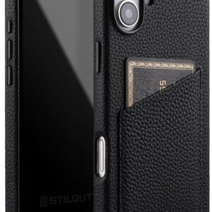 Case with Card Slot, Leather Case, Card Case - Black
